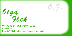 olga flek business card
